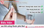 Triệu chứng đầu tiên sau khi uống thuốc phá thai