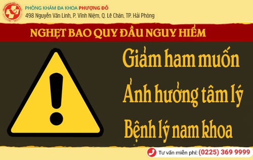 Nghẹt bao quy đầu nguy hiểm Tác hại của nghẹt bao quy đầu