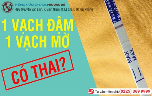 Que thử thai 1 vạch đậm 1 vạch mờ có thai không?